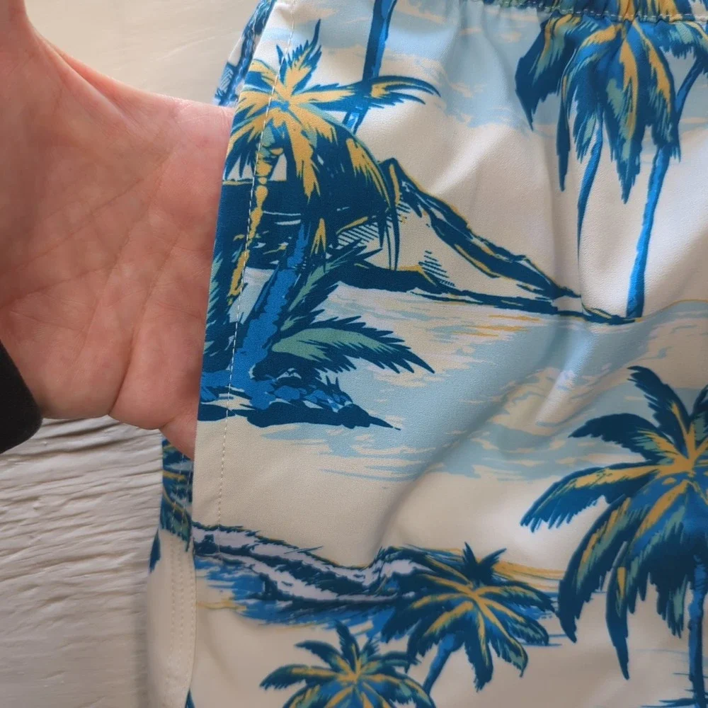 ONEILL HYPERFREAK Boardshorts HyperDry Swim Trunks Men's M Palm Tree Beach‎